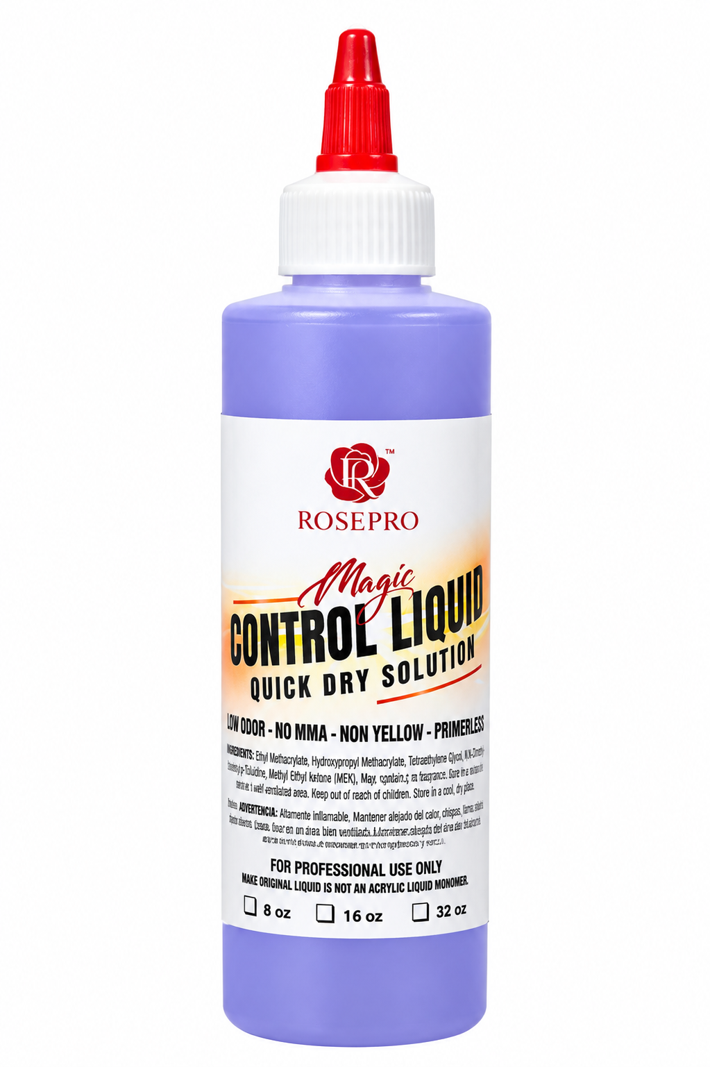 RosePro Magic Control Liquid Quick Dry Solution, 8oz, 16oz, and 32oz bottles