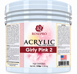 RosePro Acrylic Nail Powder – High Definition, 5lb Bucket